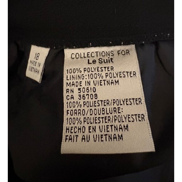 Collections for Le Suit Women's Size 18 Black Straight-Leg Pants Classic Fit - Picture 6 of 6